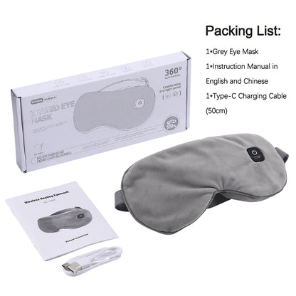 Masajeador ocular eléctrico Compresa caliente Alivio del estrés Calefacción Vibración Masaje Conectar música Relajación Cuidado ocular plegable Gafas inteligentes