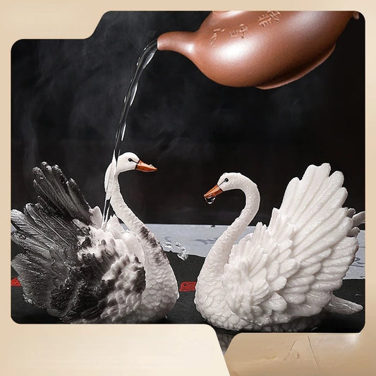 Mascota de té que cambia de color, cisne, sapo dorado, PiXiu, bandeja de té, accesorios para mascotas, mesa de té, ceremonia de té, decoración de juego de té, té Gung Fu