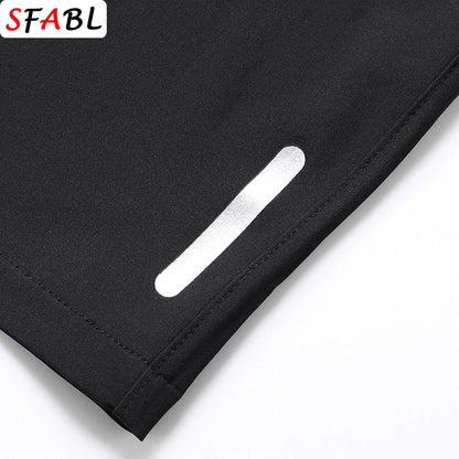 New Summer Casual Shorts Men Boardshorts Breathable Beach Shorts Elastic Jogging Running Sports Men's Short Pants Zipper Pockets