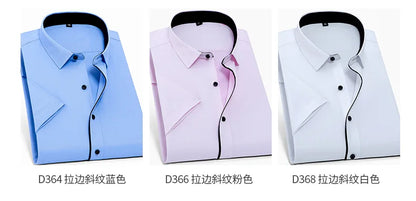 Nueva camisa de manga corta para hombre 7XL8XL de negocios casual sin planchado de alta calidad tallas grandes ropa de carga de moda de primavera y verano