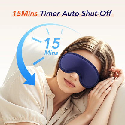 Masajeador ocular eléctrico Compresa caliente Alivio del estrés Calefacción Vibración Masaje Conectar música Relajación Cuidado ocular plegable Gafas inteligentes