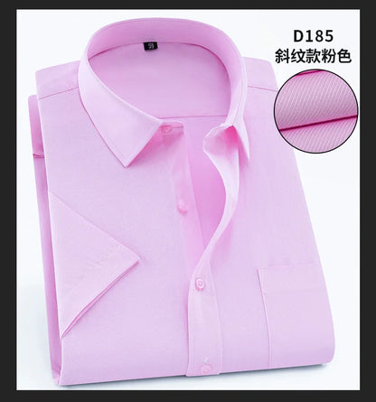 Nueva camisa de manga corta para hombre 7XL8XL de negocios casual sin planchado de alta calidad tallas grandes ropa de carga de moda de primavera y verano