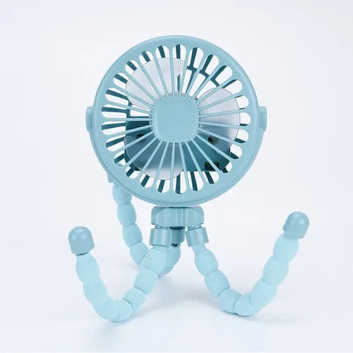 Ventiladores coreanos para cochecitos de bebé, ventilador portátil de clip para exteriores, lindo oso, conejo, ventilador eléctrico de mano recargable para el hogar, 3 velocidades