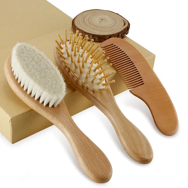 NUEVOS cepillos de madera personalizados para bebés DIY, cepillo de madera para recién nacidos, peine, regalos de cumpleaños y baby shower.