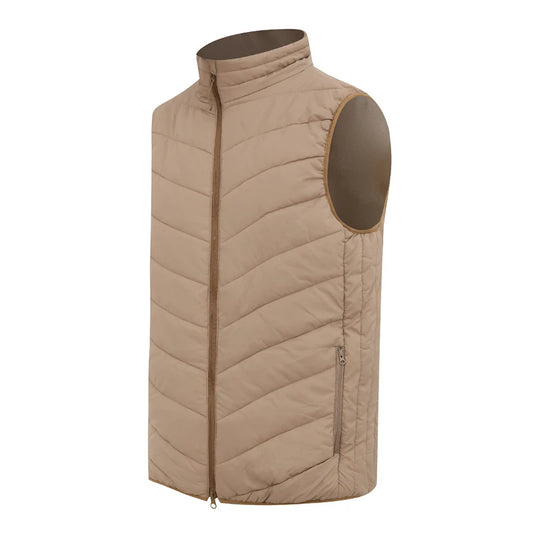 Chaleco de hombre casual táctico deportivo grueso cálido sin mangas con estampado de camuflaje de alta calidad impermeable con cremallera