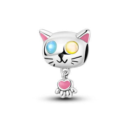 New Arrivals Silver Plated Cute Pet Moon Luminous Firefly Charms Fit Original Bangle Beads Pendent Dangle Bracelet DIY Jewelry
