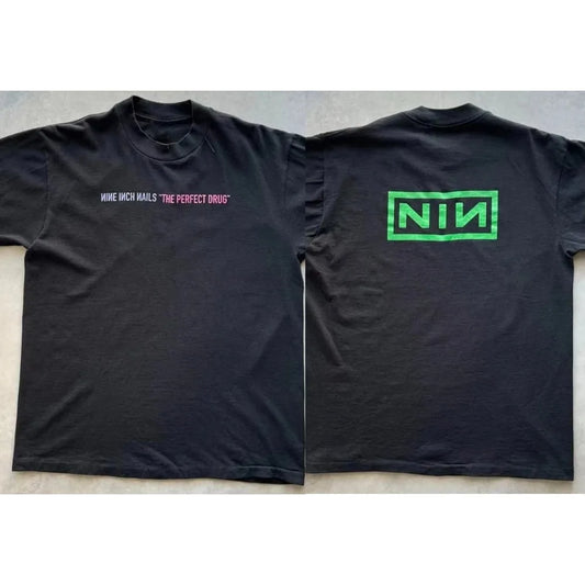 NIN Nine Inch Nails The Perfect Drug T-Shirts Men's and Women's Short Sleeve Brand T-shirts Summer Tops Vintage Band Streetwear