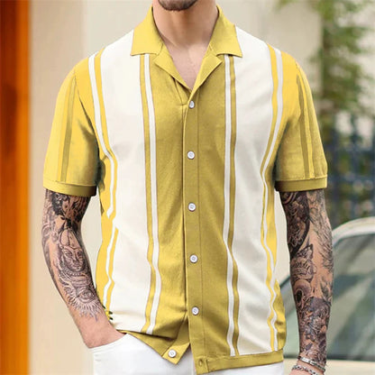Camisas tipo polo Jacquard estilo europeo para hombre, tejido de punto, informal de negocios, frescura veraniega, viscosa de calidad, elásticas, sedosas