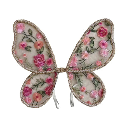 Accesorios de fotografía de alas de mariposa de encaje para niños, para juego creativo