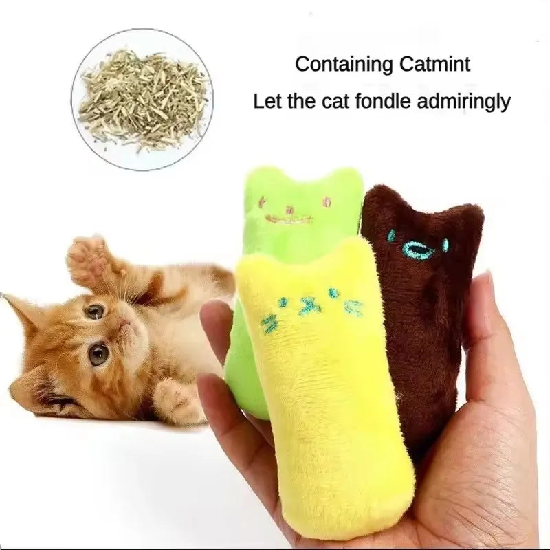 Catnip Toys Cute Thumb Plush Pillow Teeth Grinding Bite-resistant Teasing Relaxation Cat Chew Toy Pet Accessories