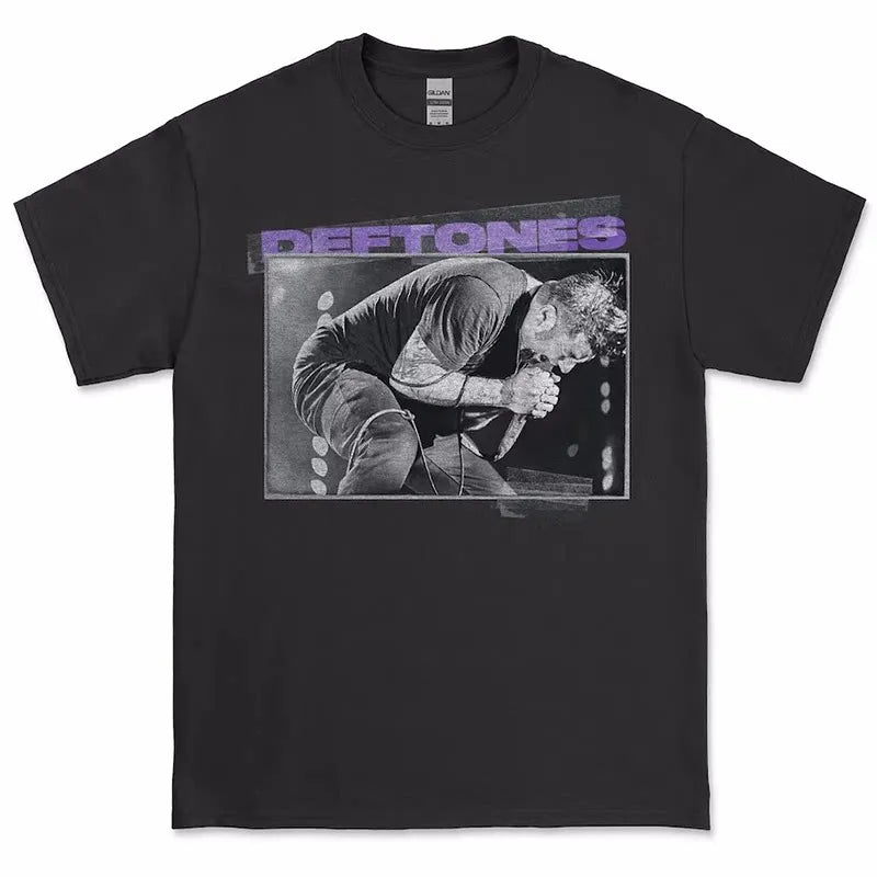 Deftones Sub-tone Banda Música Rap Alternativa Estilo Metal Camiseta Americana de Hombre Tendencia de Moda de Verano Camiseta de Algodón Transpirable