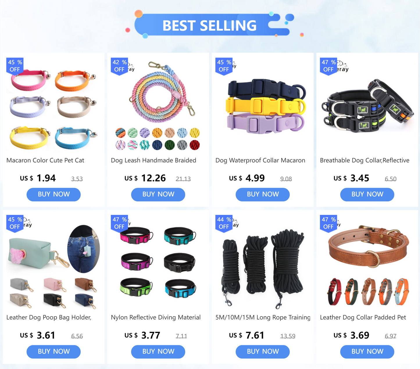 Adjustable Dog Collars for Small Medium Large Dogs,Thin Nylon Webbing & Quick Release Plastic Buckle Dog Collar Pet Accessories