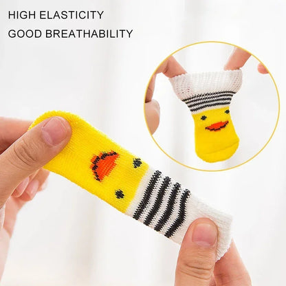 4 pzs./set calcetines para perros con patrón bonito, cubrepies cálidos antideslizantes, zapatos protectores para patas de cachorro, regalo de Navidad, accesorios para mascotas