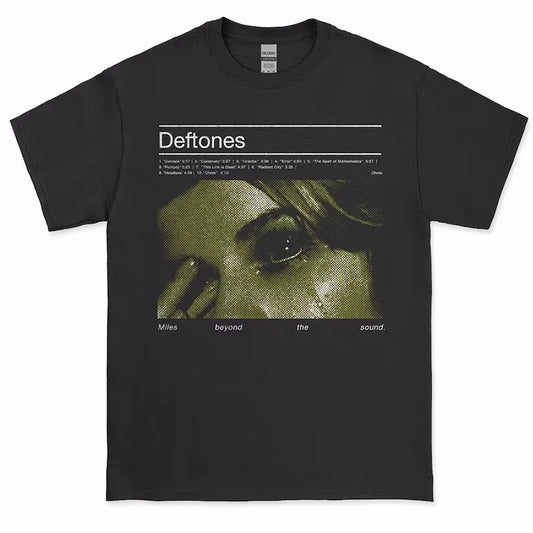 Deftones Sub-tone Banda Música Rap Alternativa Estilo Metal Camiseta Americana de Hombre Tendencia de Moda de Verano Camiseta de Algodón Transpirable