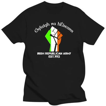 Ejército Republicano Irlandés Oglaigh na hEireann, camiseta irlandesa genial, camisetas gráficas de verano, harajuku, ropa de hombre, camiseta extragrande