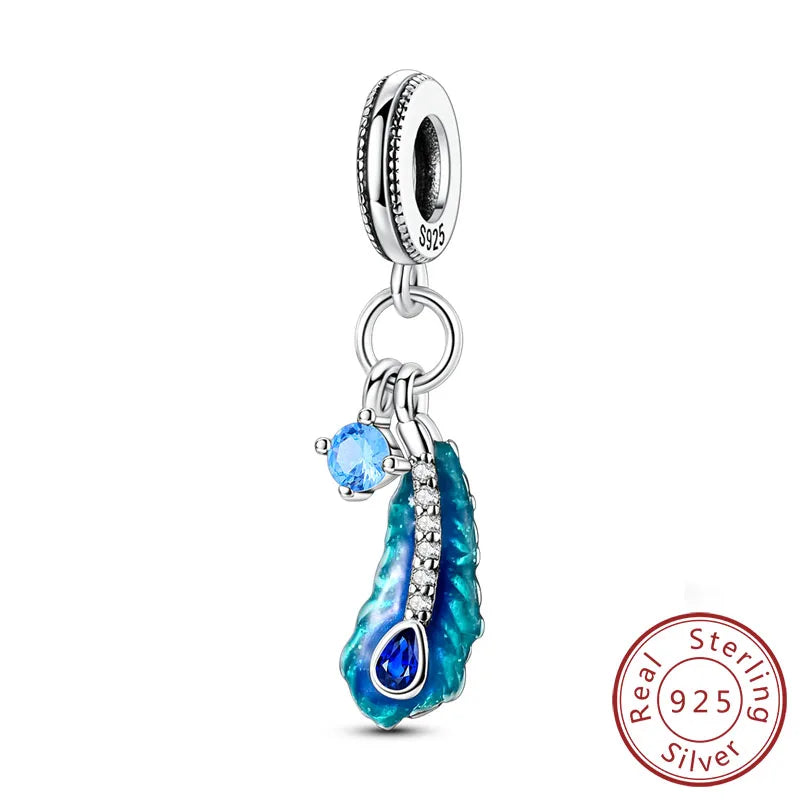 New 925 Sterling Silver Charms Bead Penguin Owl Bow Heart Charm Fit Original Pendant Bracelet Jewelry Making For Women Gift