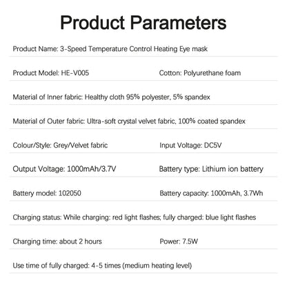 Masajeador ocular eléctrico Compresa caliente Alivio del estrés Calefacción Vibración Masaje Conectar música Relajación Cuidado ocular plegable Gafas inteligentes