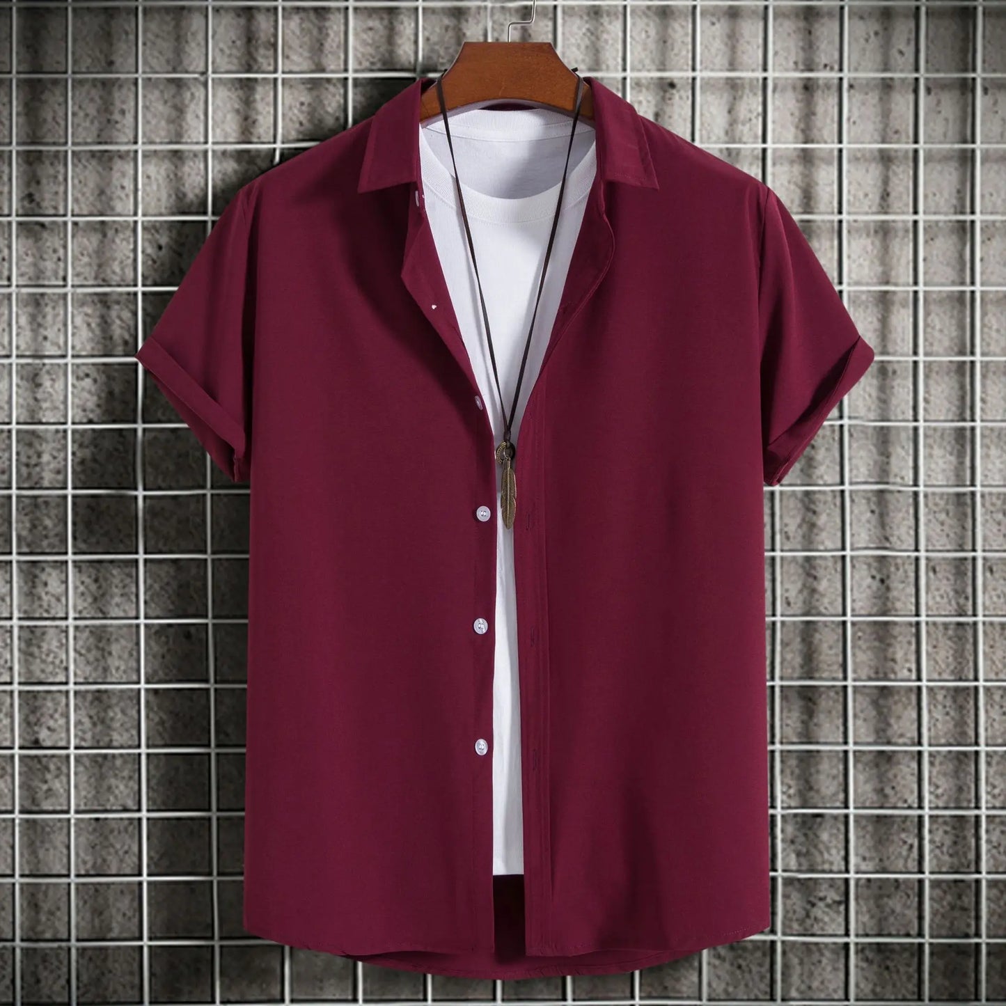 Nuevas camisas de manga corta para hombre, moda, lisas, informales, cárdigan con solapa, tops para hombre, blusa cómoda de un solo botón, camisas de playa de verano