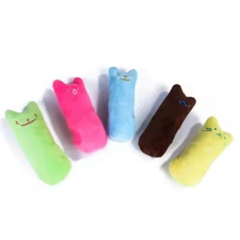 Catnip Toys Cute Thumb Plush Pillow Teeth Grinding Bite-resistant Teasing Relaxation Cat Chew Toy Pet Accessories