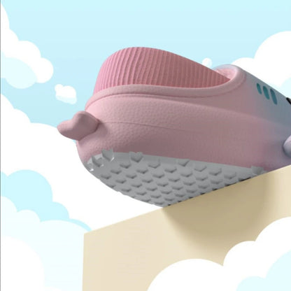 Winter Cute Children EVA Shark Slippers Girls Soft Indoor Home Cotton Sandals Boys Non-Slip Thick Slides Kids Waterproof Shoes
