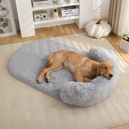 Sofá ortopédico impermeable y lavable para perros, cama para mascotas de espuma de huevo con parte inferior extraíble y antideslizante