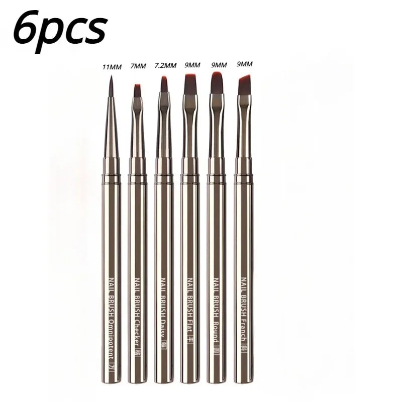 Nails Art Liner Brushes Elongated Lines Striping Drawing Painting  6/9/12/15/18mm Design Pen Professional Manicure Tool New