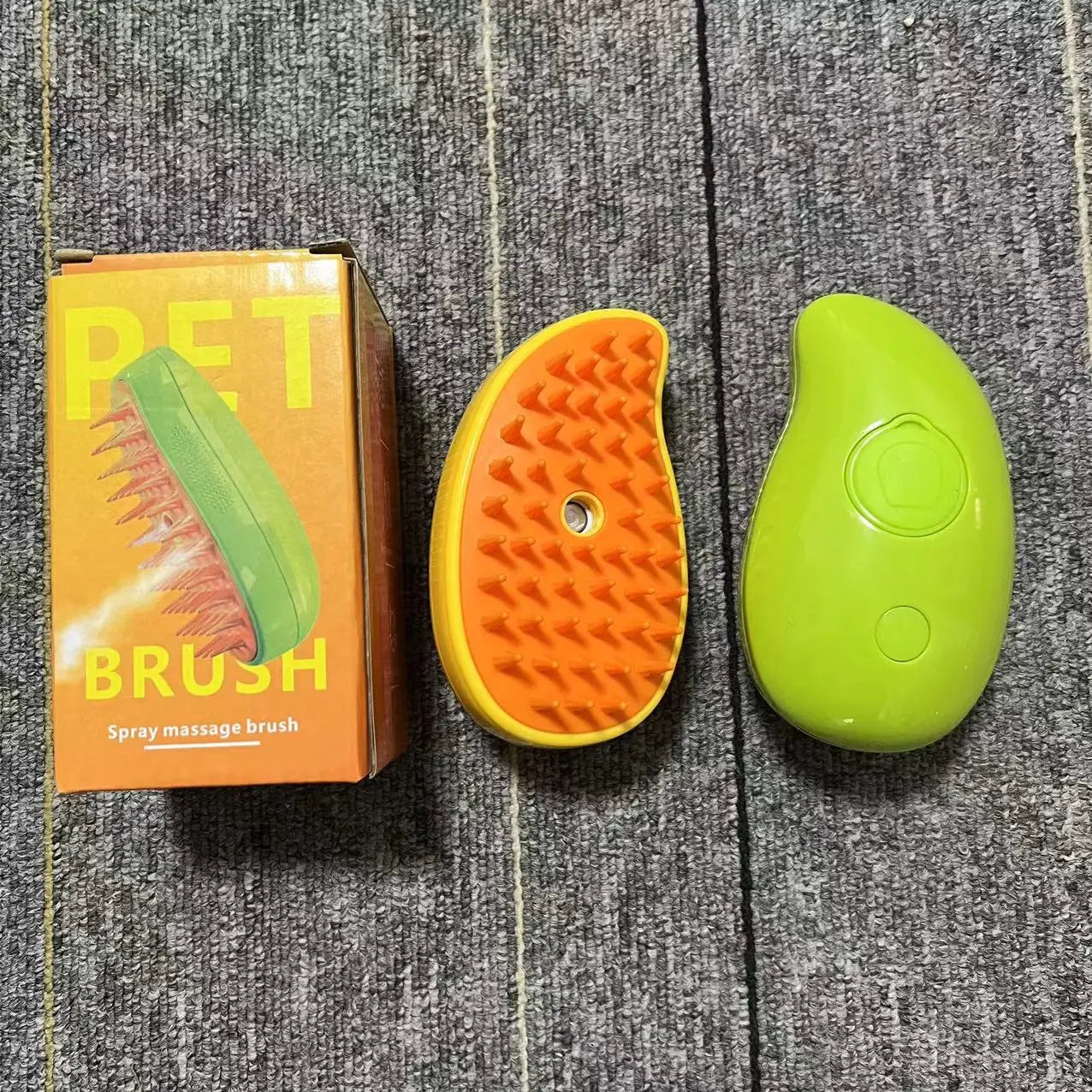 Cepillo de vapor giratorio para gatos y perros, peine eléctrico pulverizador para eliminar el pelo, cepillo de gato de silicona suave para masaje, peine de aseo, accesorios para mascotas