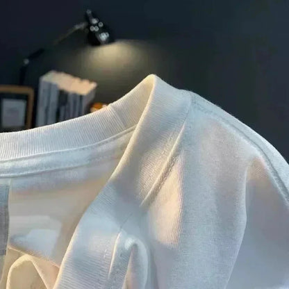 Spring Summer Classic Luxury Clothing Brand 100_Cotton Shirt Men's Women's High Quality Harajuku Short Sleeve O-Neck T-shirt