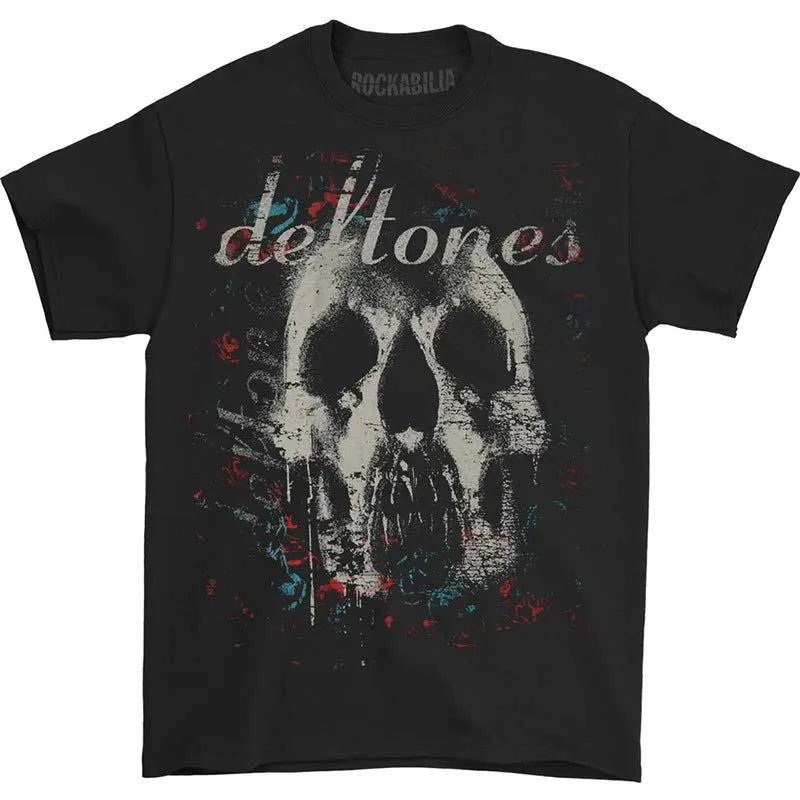 Deftones Sub-tone Banda Música Rap Alternativa Estilo Metal Camiseta Americana de Hombre Tendencia de Moda de Verano Camiseta de Algodón Transpirable
