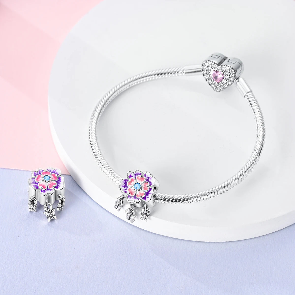 New Arrivals Silver Plated Cute Pet Moon Luminous Firefly Charms Fit Original Bangle Beads Pendent Dangle Bracelet DIY Jewelry