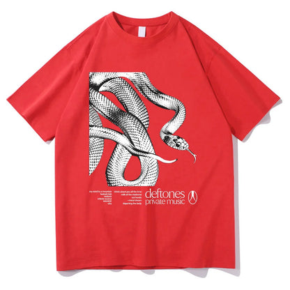 Deftones Private Music Tracklist Camiseta 2025 Algodón Camiseta Hombre Mujer Hip Hop Rock Top Moda Manga Corta Verano Camiseta Oversize