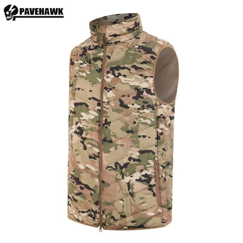 Men Casual Coat Vest Tactical Sports Thicken Warm Sleeveless Camouflage Jackets Male High-quality Waterproof Zipper Waistcoat