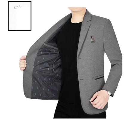 TFETTERS Brand 2025 Spring Business Blazer for Men Solid Autumn Casual Men's Jacket Blazer Fashion Single Breasted Suits Mens