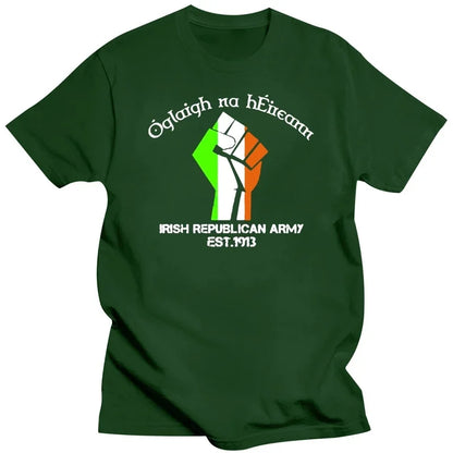 Ejército Republicano Irlandés Oglaigh na hEireann, camiseta irlandesa genial, camisetas gráficas de verano, harajuku, ropa de hombre, camiseta extragrande
