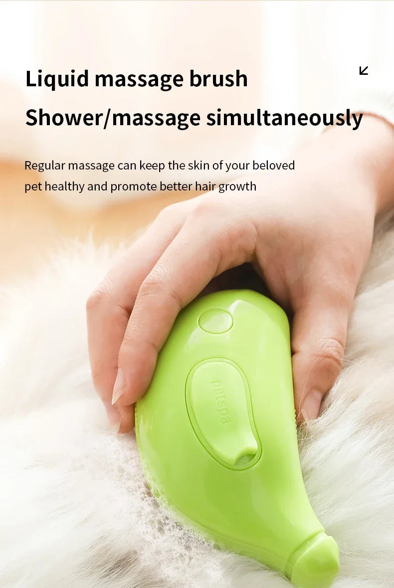 Cepillo de vapor giratorio para gatos y perros, peine eléctrico pulverizador para eliminar el pelo, cepillo de gato de silicona suave para masaje, peine de aseo, accesorios para mascotas