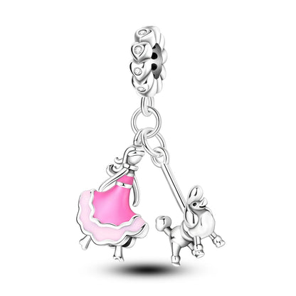 New Arrivals Silver Plated Cute Pet Moon Luminous Firefly Charms Fit Original Bangle Beads Pendent Dangle Bracelet DIY Jewelry