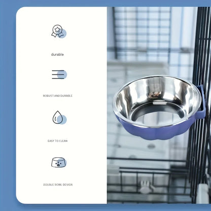 Recipiente para Comida y Agua para Mascotas Pequeñas con Forma de Calabaza, Tazón Elevador y Móvil para Transportín de Mascotas, Suministros para Alimentación de Mascotas