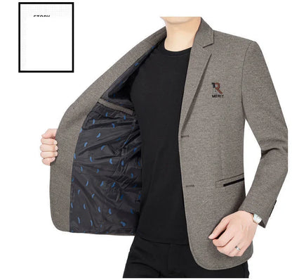TFETTERS Brand 2025 Spring Business Blazer for Men Solid Autumn Casual Men's Jacket Blazer Fashion Single Breasted Suits Mens