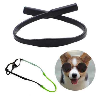 Productos para Mascotas Correas Antideslizantes de Silicona para Gafas Cadena de Gafas de Sol Soporte Cordón para Perros Pequeños Gatos Accesorios para Mascotas