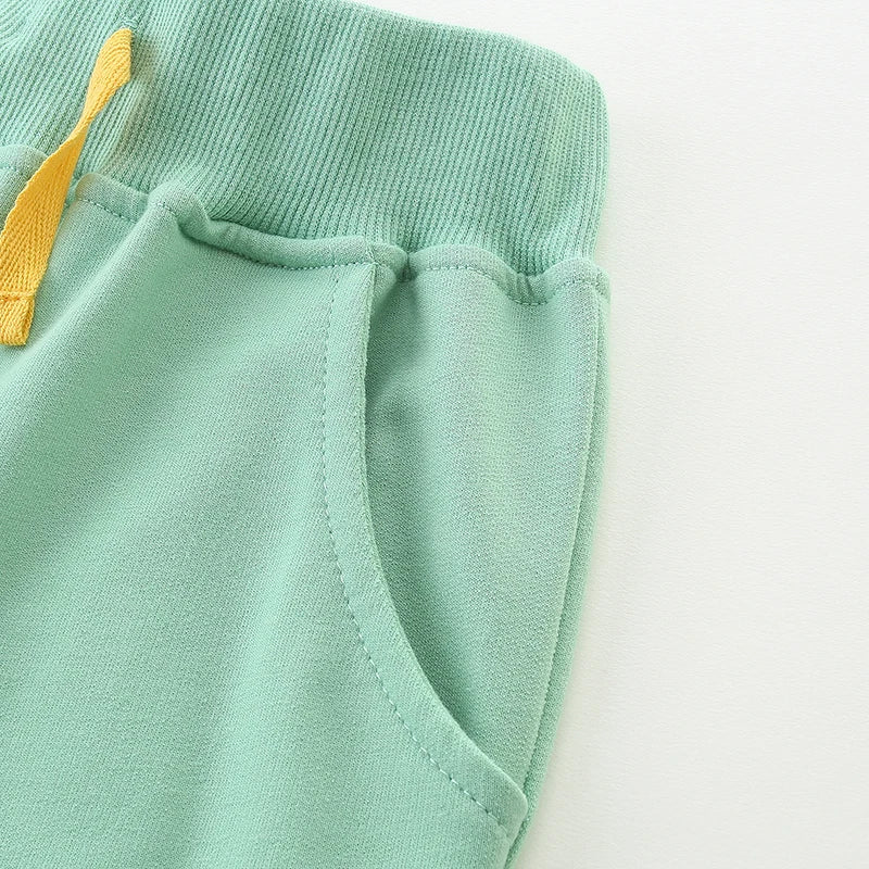 Little maven Pantalones deportivos CAR para bebés, ropa para niños con bordado de dibujos animados de excavadora, pantalones de algodón para niños, joggers