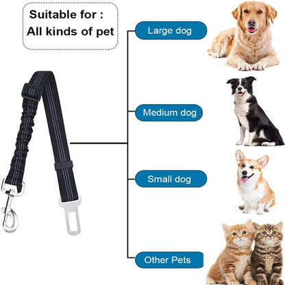 Pet Car Seat Belt Nylon Lead Leash Vehicle  Backseat Safety Belt Adjustable Dogs Harness Collar Outdoor Walking Pet Accessories