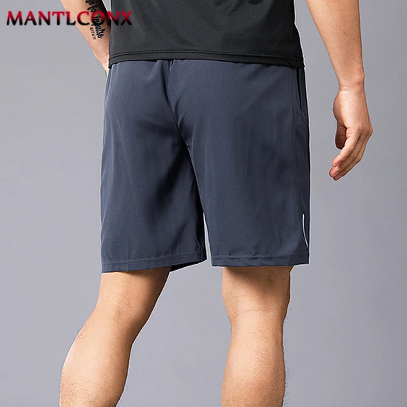 New Summer Casual Shorts Men Boardshorts Breathable Beach Shorts Elastic Jogging Running Sports Men's Short Pants Zipper Pockets