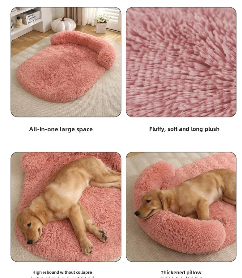 Sofá ortopédico impermeable y lavable para perros, cama para mascotas de espuma de huevo con parte inferior extraíble y antideslizante