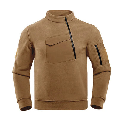 Men's Thermal Polartec Fleece Half Zip Pullover Winter Outdoor Warm Sweater Lightweight Long Sleeve Sweatshirt Military Clothing