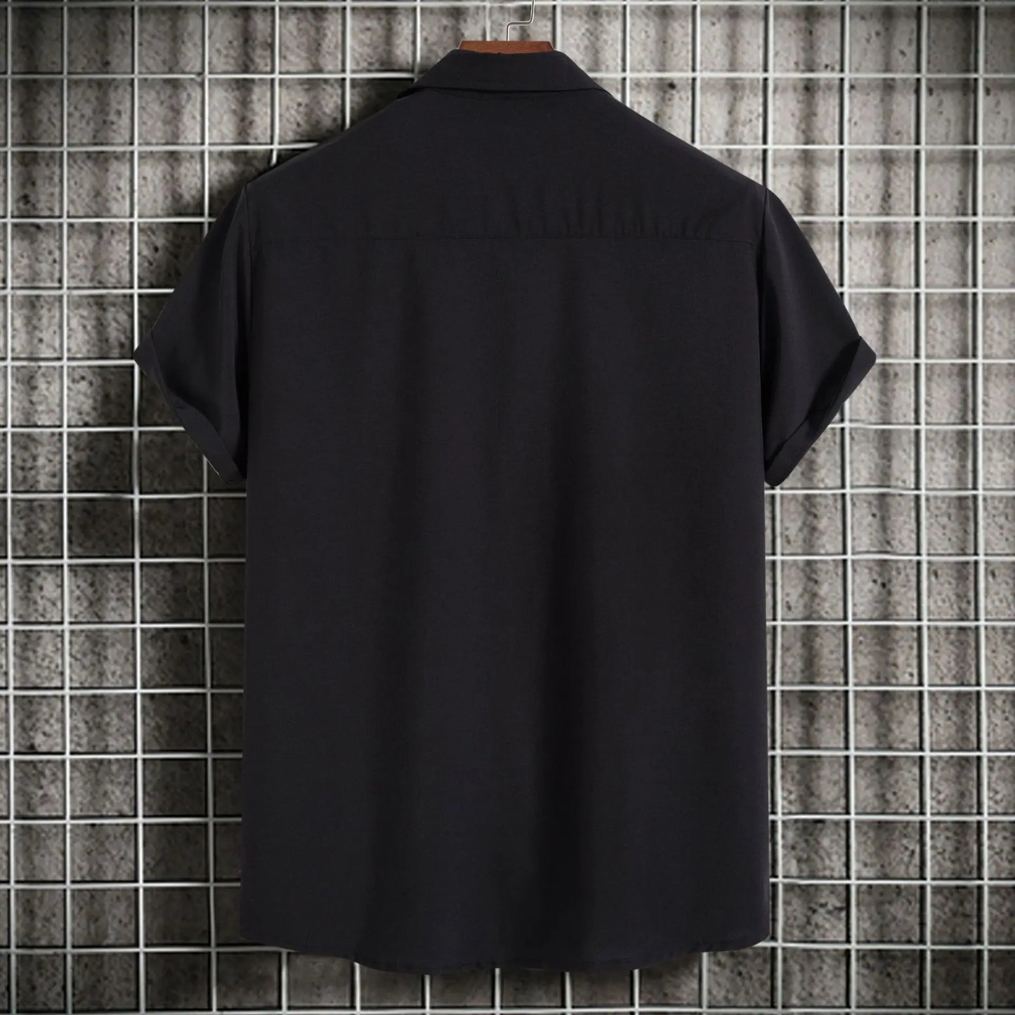 Nuevas camisas de manga corta para hombre, moda, lisas, informales, cárdigan con solapa, tops para hombre, blusa cómoda de un solo botón, camisas de playa de verano