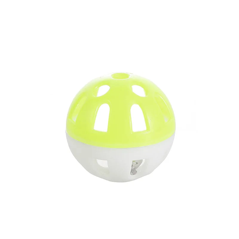 Random Colorful Bird Jingle Bell Plastic Balls Interactive Funny Plastic Jingle Ball Kitten Training Toy Pet Toy Accessory
