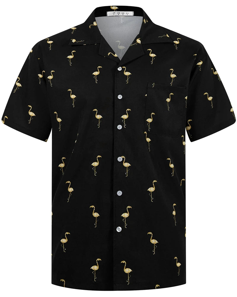 Camisas Hawaianas de Verano para Hombre, Manga Corta, Botones, Estampado de Árboles de Coco, Camisa Casual de Playa Aloha Tallas Grandes 6XL, Ropa para Hombre