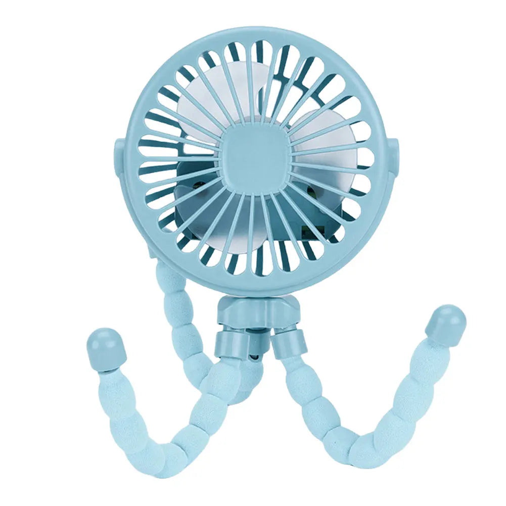 Ventilador de Cochecito para Bebés con Trípode Flexible, Ventilador Portátil de Mano con Carga USB, Mini Ventilador de Escritorio de 500mAh para Cochecito de Bebé y Estudiantes