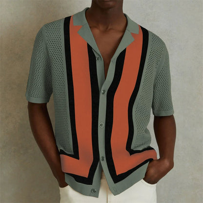 Camisas tipo polo Jacquard estilo europeo para hombre, tejido de punto, informal de negocios, frescura veraniega, viscosa de calidad, elásticas, sedosas
