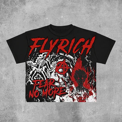 Camiseta Estampada Gráfica "American New Neutral Fly Rich" para Hombre y Mujer, Estilo Y2K, Verano, Manga Corta, Talla Grande, Tops de Calle